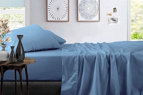 TREND BEDDING MART TBM 100% Egyptian Cotton Sheets, Sheets Set, 800 Thread Count Long Staple Cotton, Sateen Weave for Soft and Silky Feel, Fits