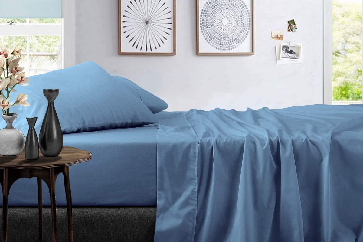 TREND BEDDING MART TBM 100% Egyptian Cotton Sheets, Sheets Set, 800 Thread Count Long Staple Cotton, Sateen Weave for Soft and Silky Feel, Fits