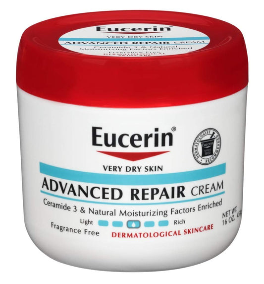 Eucerin Cream Advanced Repair 16 Ounce Dry Skin Jar (Pack of 6)