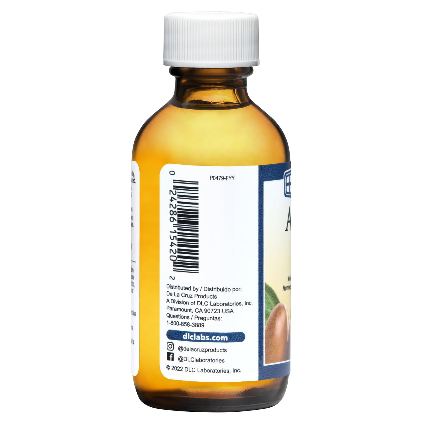 De La Cruz 100% Argan Oil of Morocco - Pure Cold-Pressed Virgin Moroccan Argan Oil for Hair and Skin - 2 FL OZ