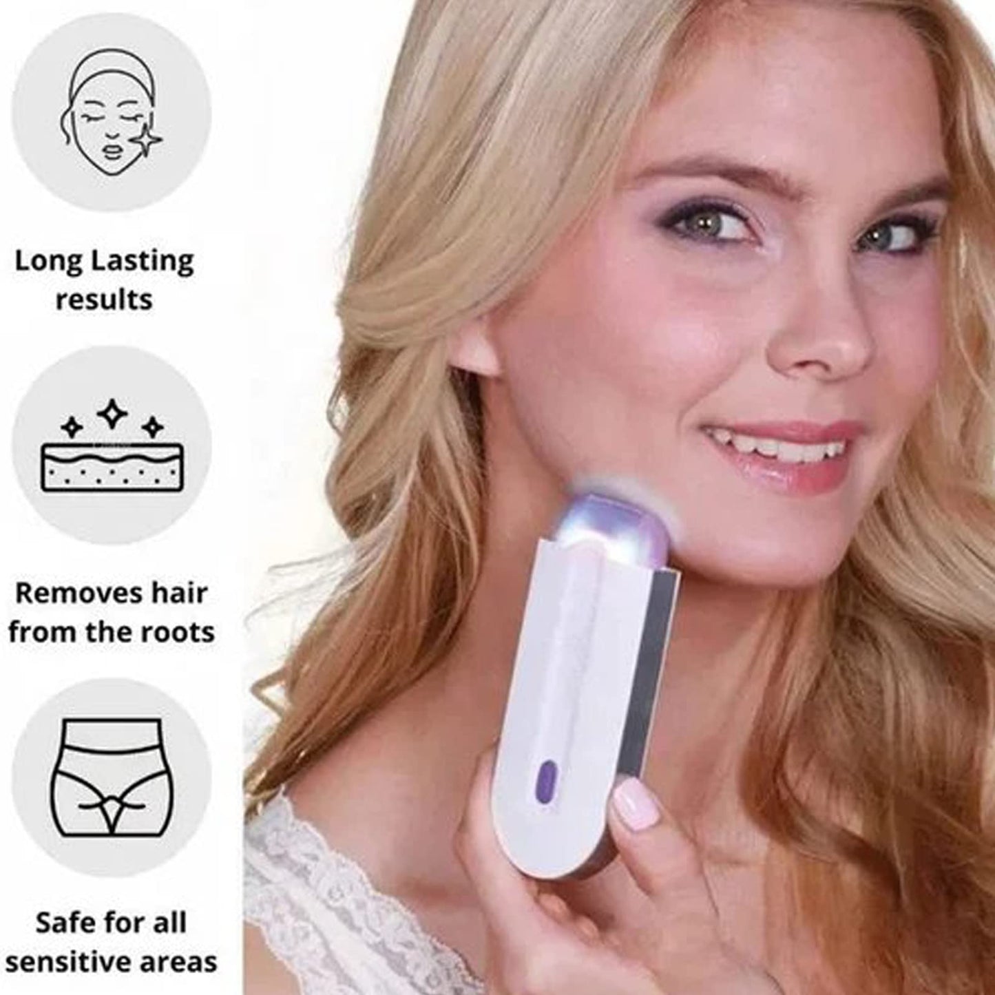 USB Rechargeable Painless Hair Removal Kit, Dual Use Women Hair Removal Tools, Touch Epilator Women, Induction Body Shaver for Bikini Legs ((US)*2) Beauty and Personal Care YUYTE