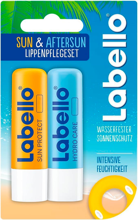 Labello Sun & Aftersun Lip Balm Set Beauty and Personal Care Labello
