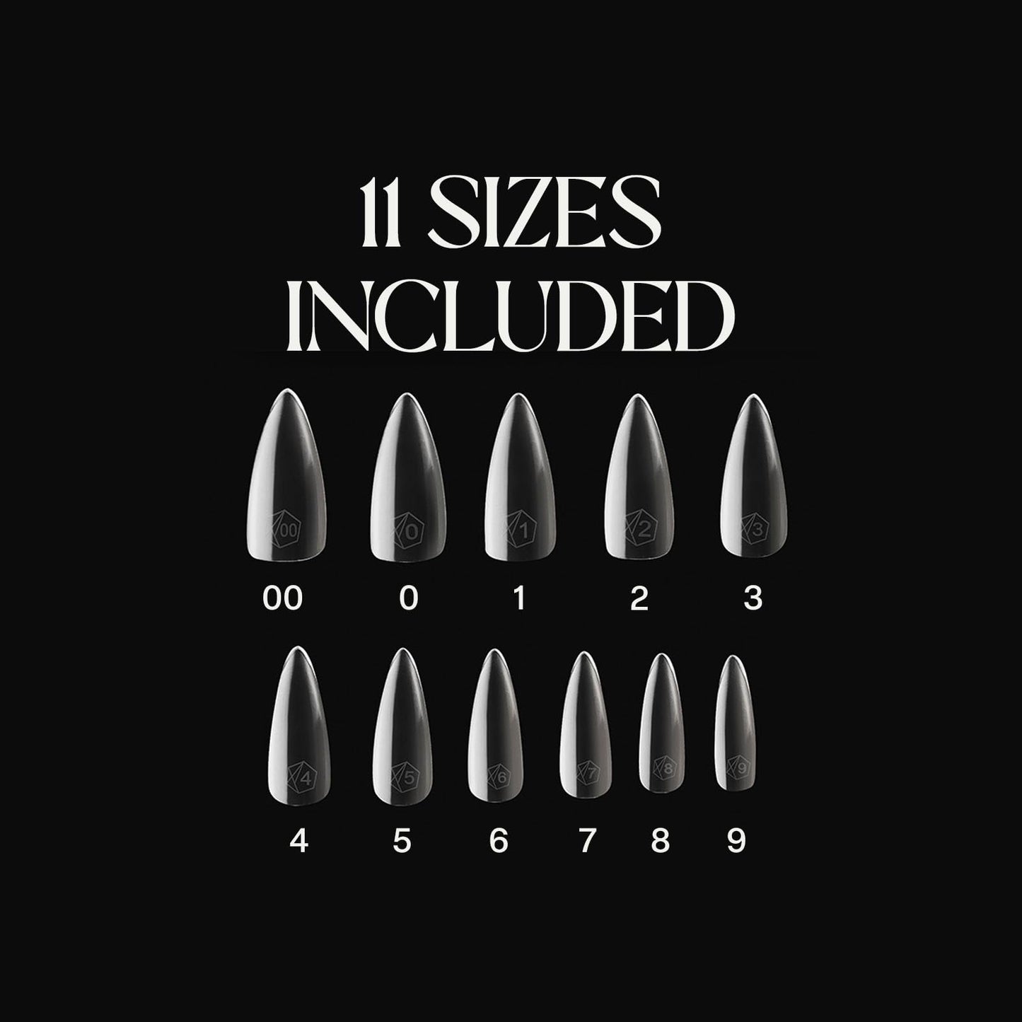 Apres Gel-X® Sculpted Stiletto Medium Tip Box | 500pc Gel-X Tips, 11 Sizes 00-9, Premium Quality Beauty and Personal Care APRÉS