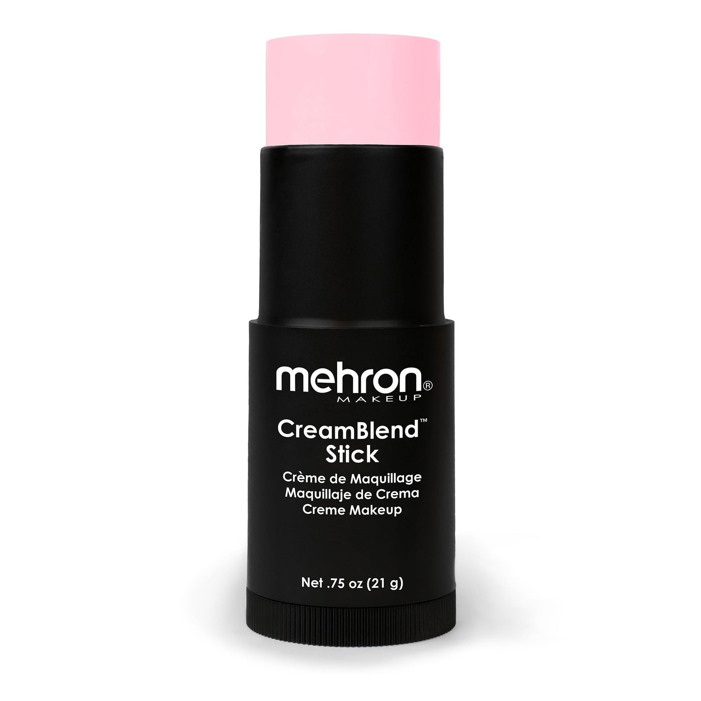 Mehron Makeup CreamBlend Stick | Face Paint, Body Paint, & Foundation Cream Makeup | Perfect for Halloween .75 oz (21 g) (Pastel Pink) | Made in the