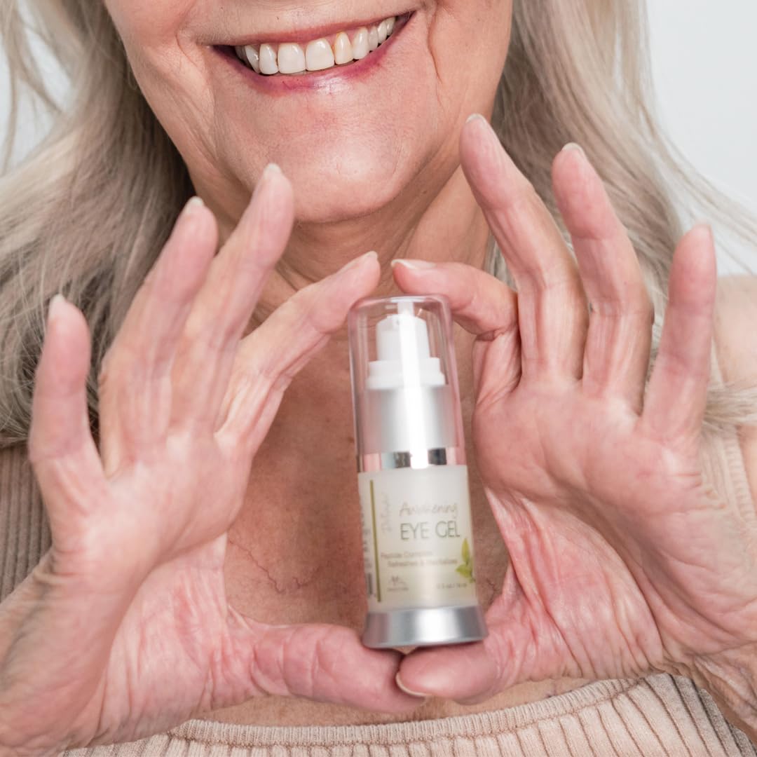 Deluvia Daily Under Eye Gel - Reduces the Appearance of Puffiness, Wrinkles, Fine Lines, Bags, Dry, Crepe Skin - Organic Aloe, Vitamin E, Hyaluronic