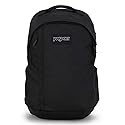 JanSport Station Pack - Large Backpack with Side Access Padded Laptop Sleeve, Dual Water Bottle Pockets, and Organizer Loft Pocket, Black