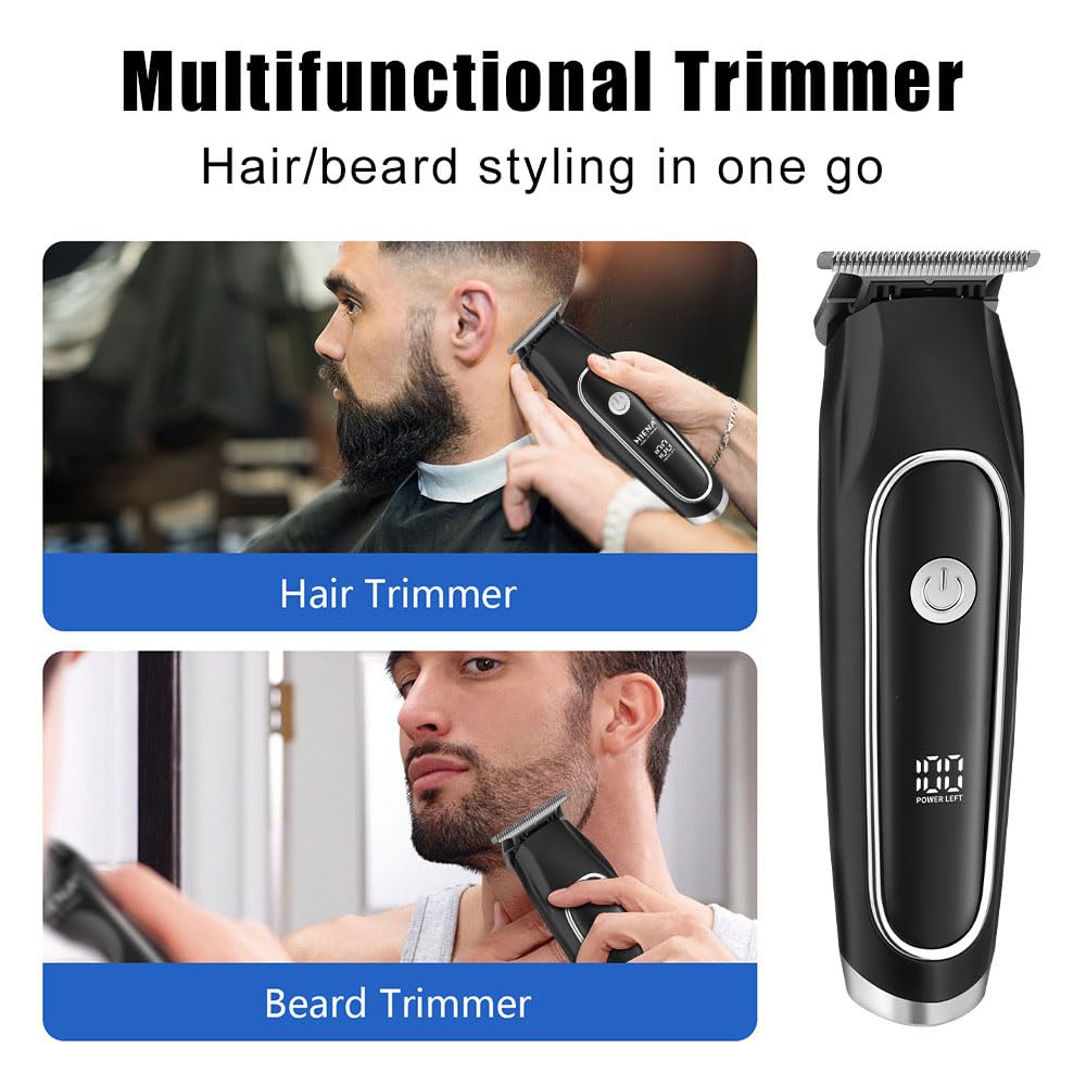 QDKVTNDJZ Multifunctional Beards Trimmer Haircut Grooming Kit with LED Display,Powerful Motor,Professional Hair Clippers for Men Electric Cordless Beauty and Personal Care QDKVTNDJZ