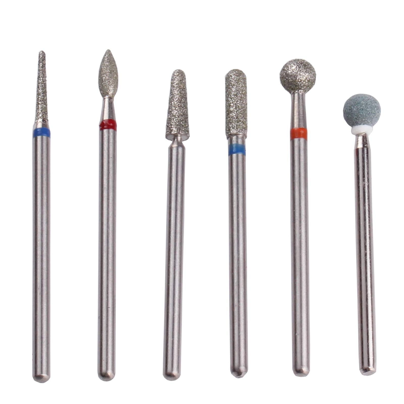 MZCMSL Russian Cuticle Drill Bit Set with Case,6pcs Cuticle Remover ...