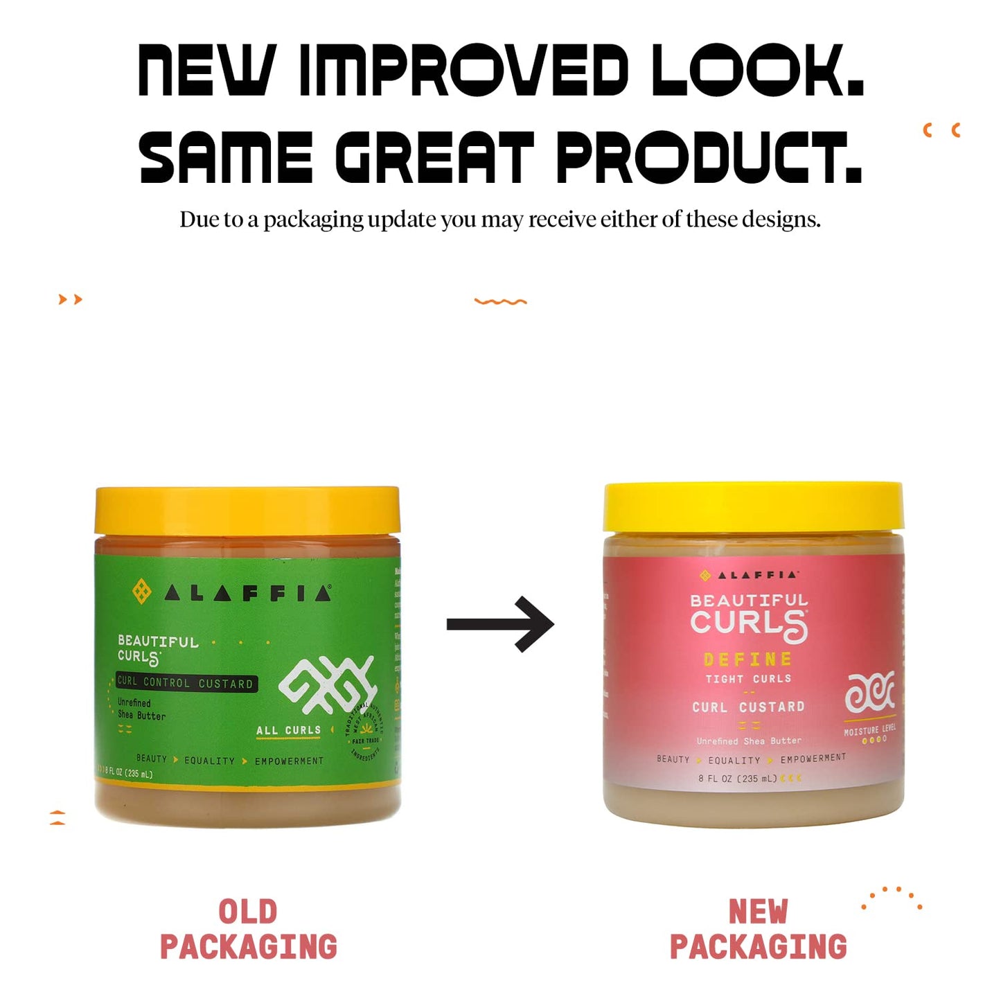 Alaffia Hair Care, Beautiful Curls Curl Custard for Tight Curls, Nourishing Shea Butter to Hydrate & Define, 8 Oz