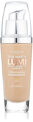 L'Oréal Paris True Match Lumi Healthy Luminous Makeup, W4 Natural Beige, 1 fl. oz.