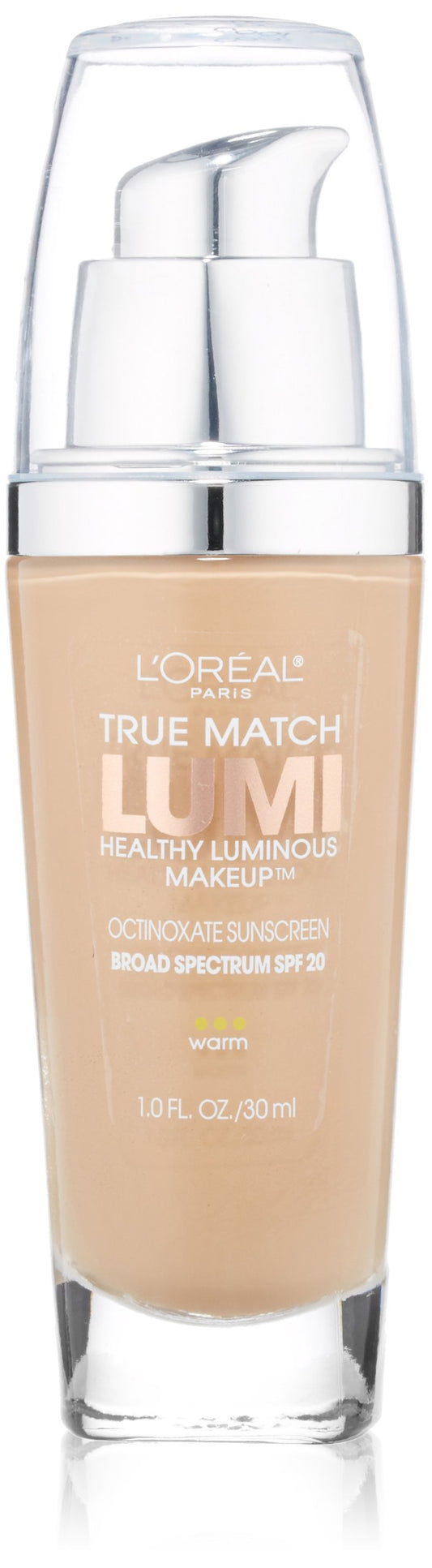 L'Oréal Paris True Match Lumi Healthy Luminous Makeup, W4 Natural Beige, 1 fl. oz.