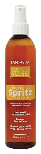 Fantasia Liquid Mousse Spritz Hair Spray Mega Hold 10.0 Fl Oz (Pack of 1)