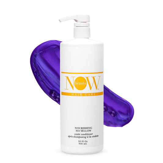 NOW BEAUTY Nourishing No Yellow Violet Conditioner - Deep Conditioner for Color - Treated Hair - Adds Texture & Shine to Hair - Vegan - Color Safe
