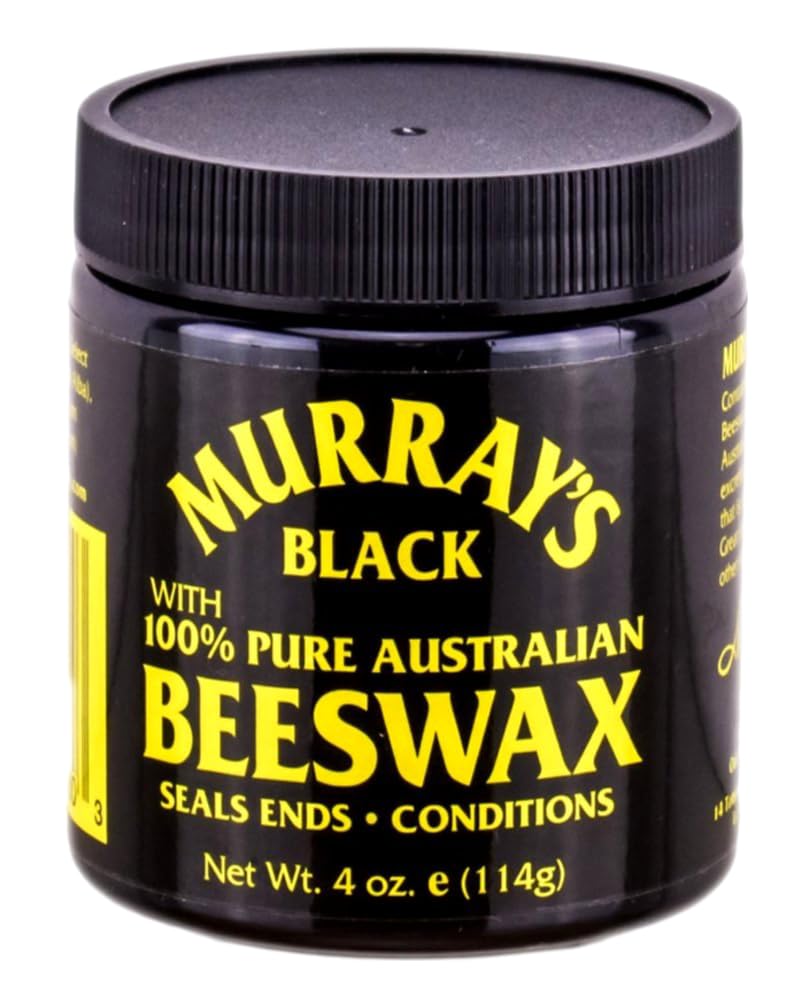 Murrays Black Beeswax 3.5 Ounce Jar (103ml) (6 Pack)