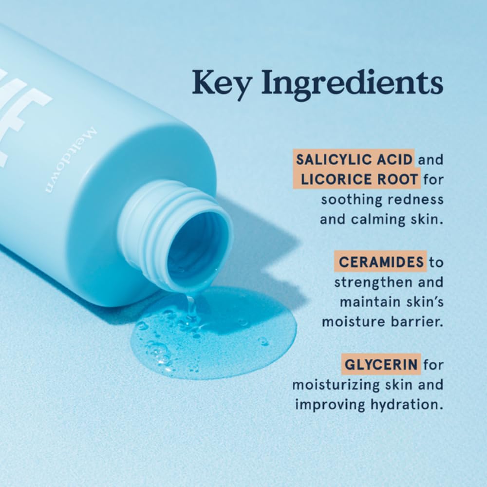 Blume Meltdown Salicylic Acid Cleanser - Balancing Gel Face Wash for Oily Skin - Hydrating Facial Cleanser with Glycerin & Ceramides - Non-Stripping