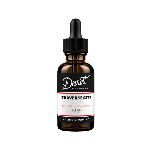 Detroit Grooming Co. Beard Oil (1oz) - Cherry & Tobacco - Hydrating Formula with Sweet Almond Oil, Sunflower Oil & Vitamin E - Men's Softening Beauty and Personal Care Detroit Grooming Co.