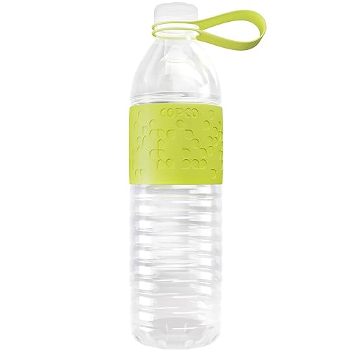 Copco Hydra 20 oz Tritan Water Bottle with Spill Resistant Lid & Non-Slip Sleeve - BPA-Free, Dishwasher Safe, Fits in Cup Holders, Great for Gym