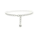 TFJ Women Fashion Belt Hip High Waist Silver Metal Chains Coin Charm Buckle M L XL