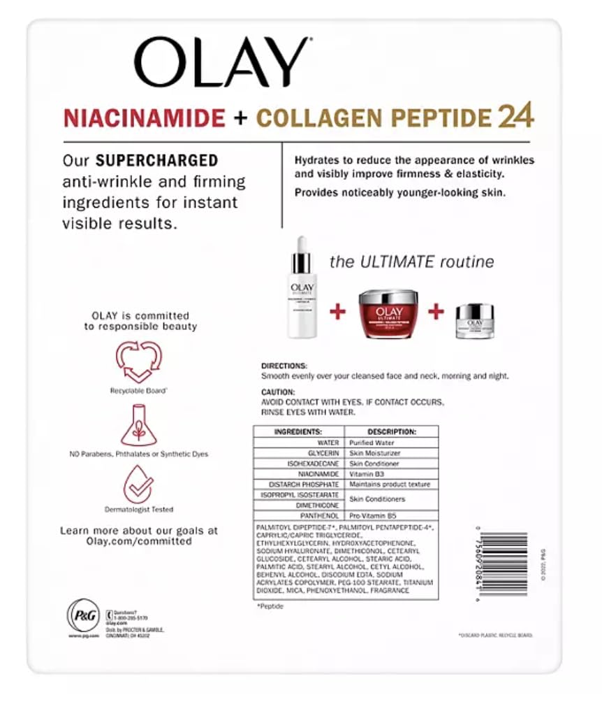 Olay Ultimate Niacinamide + Collagen Peptide 24 Hydrating Moisturizer (1.7 oz., 2 pk.)