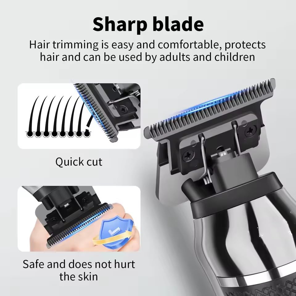 QDKVTNDJZ Professional Hair Trimmer&Shaver Kit, Electric Razor&Beard Barbers Cordless Close CuttingTrimmer with Digital Display and 5 Limit Combs Beauty and Personal Care QDKVTNDJZ