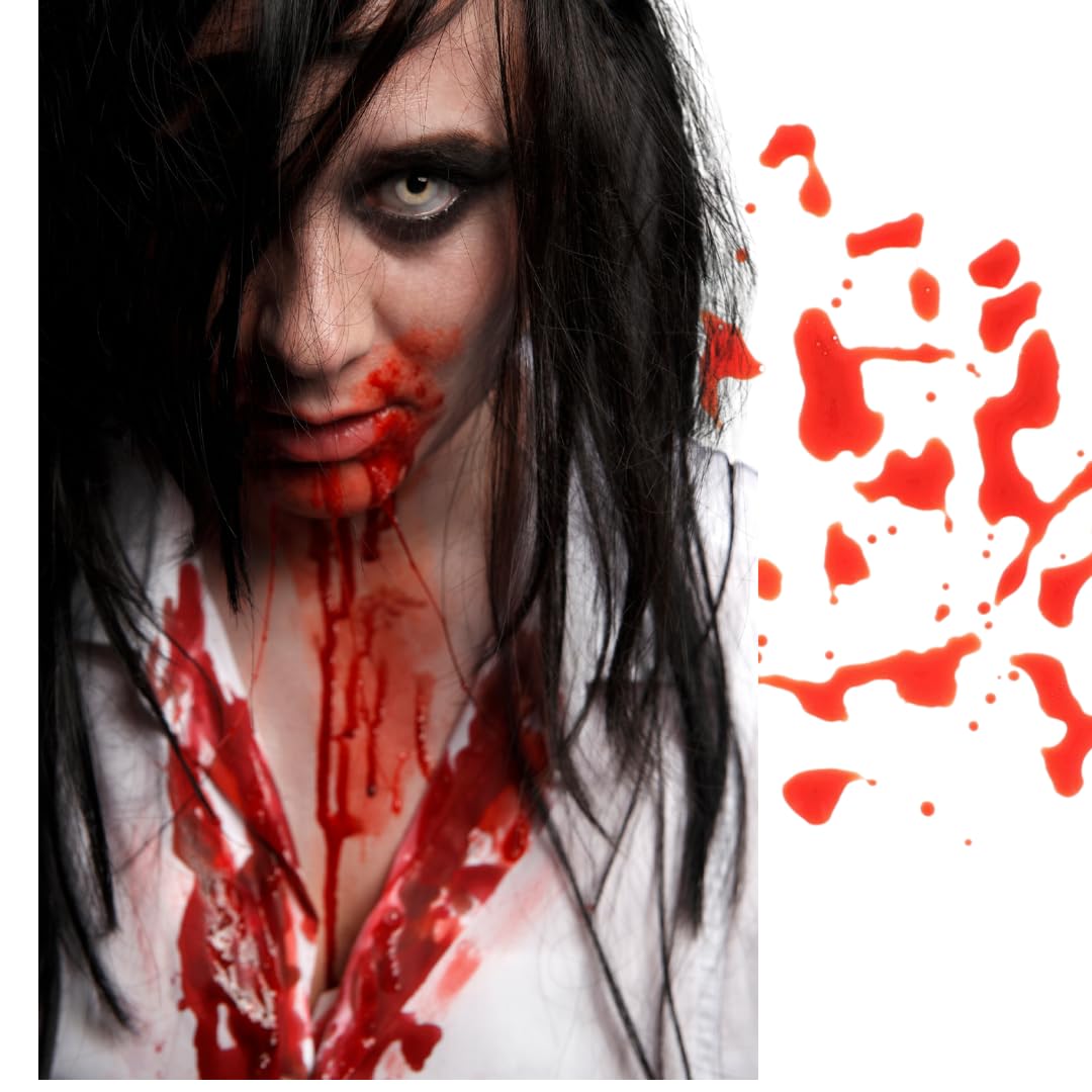Red Blood Gel - 1 Fl Oz - Create THICKER, Gooey Blood Effects, Perfect for Vampire Bites, Decarying Zombie Skin, SFX Wounds and Open Gashes