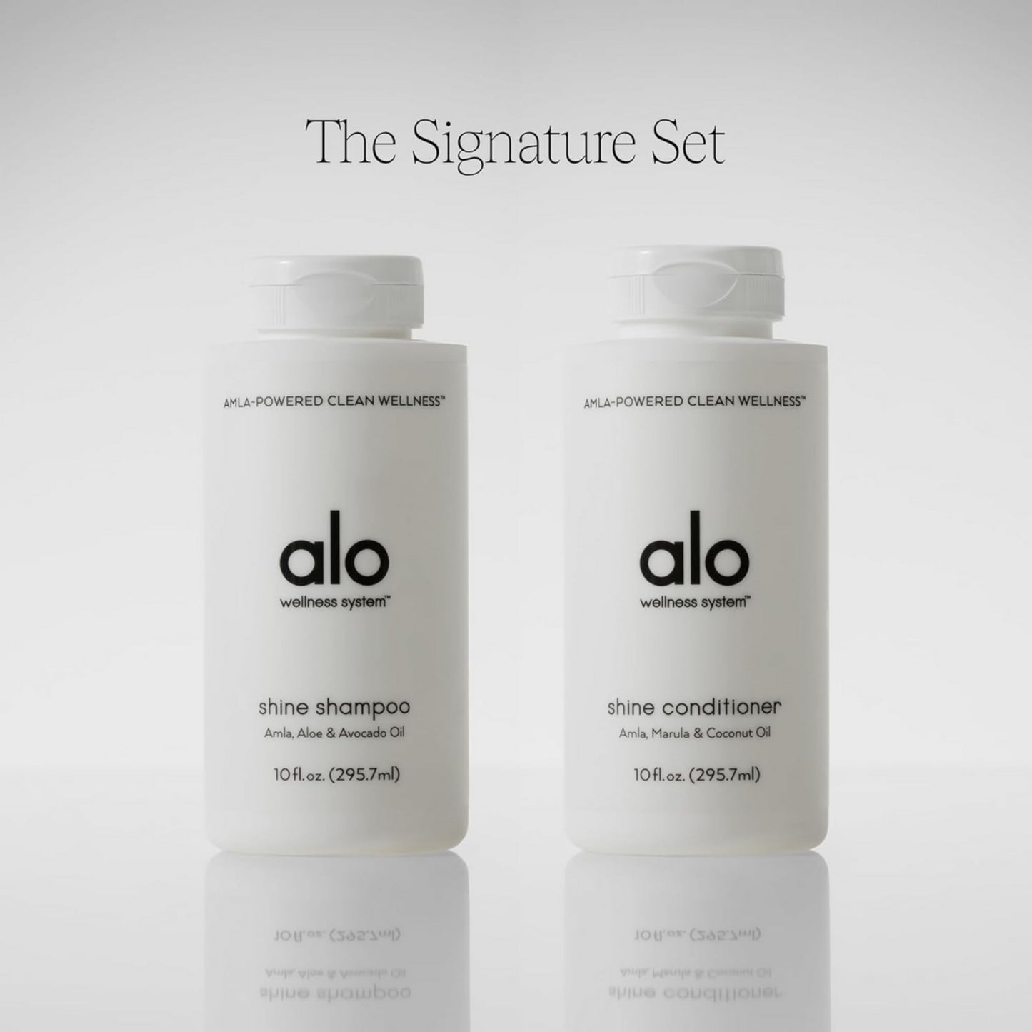 ALO Shine Shampoo & Conditioner Set | Smooths, Fights Frizz & Adds Bounce | Sulfate-Free, Botanical Oils for Weightless Hydration | All Hair Types |