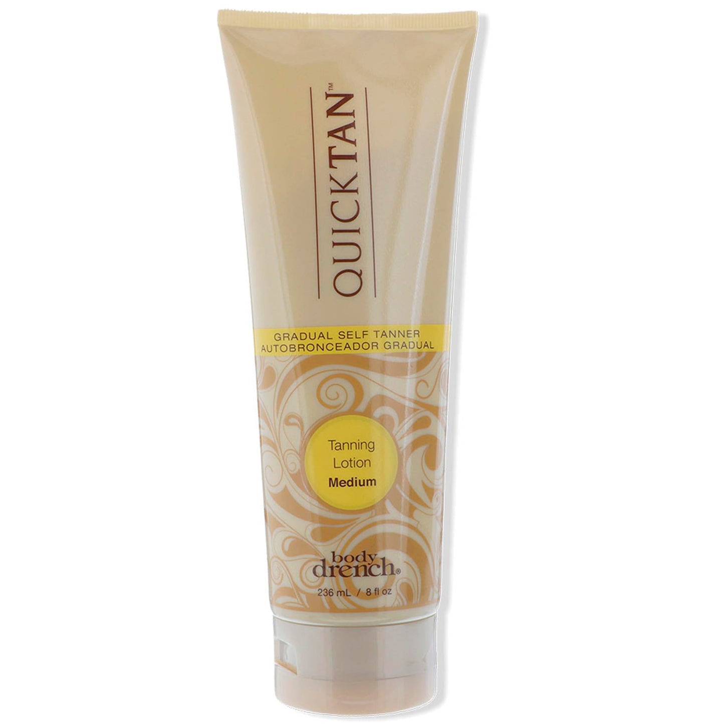 Body Drench Quick Tan Self Tanner Body Lotion - Sunless Tanning Lotion for Women, Natural-Looking Self Tan, Medium, 8 fl oz