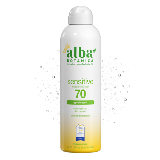 Alba Botanica Sensitive Sunscreen Spray SPF 70, 5 Oz