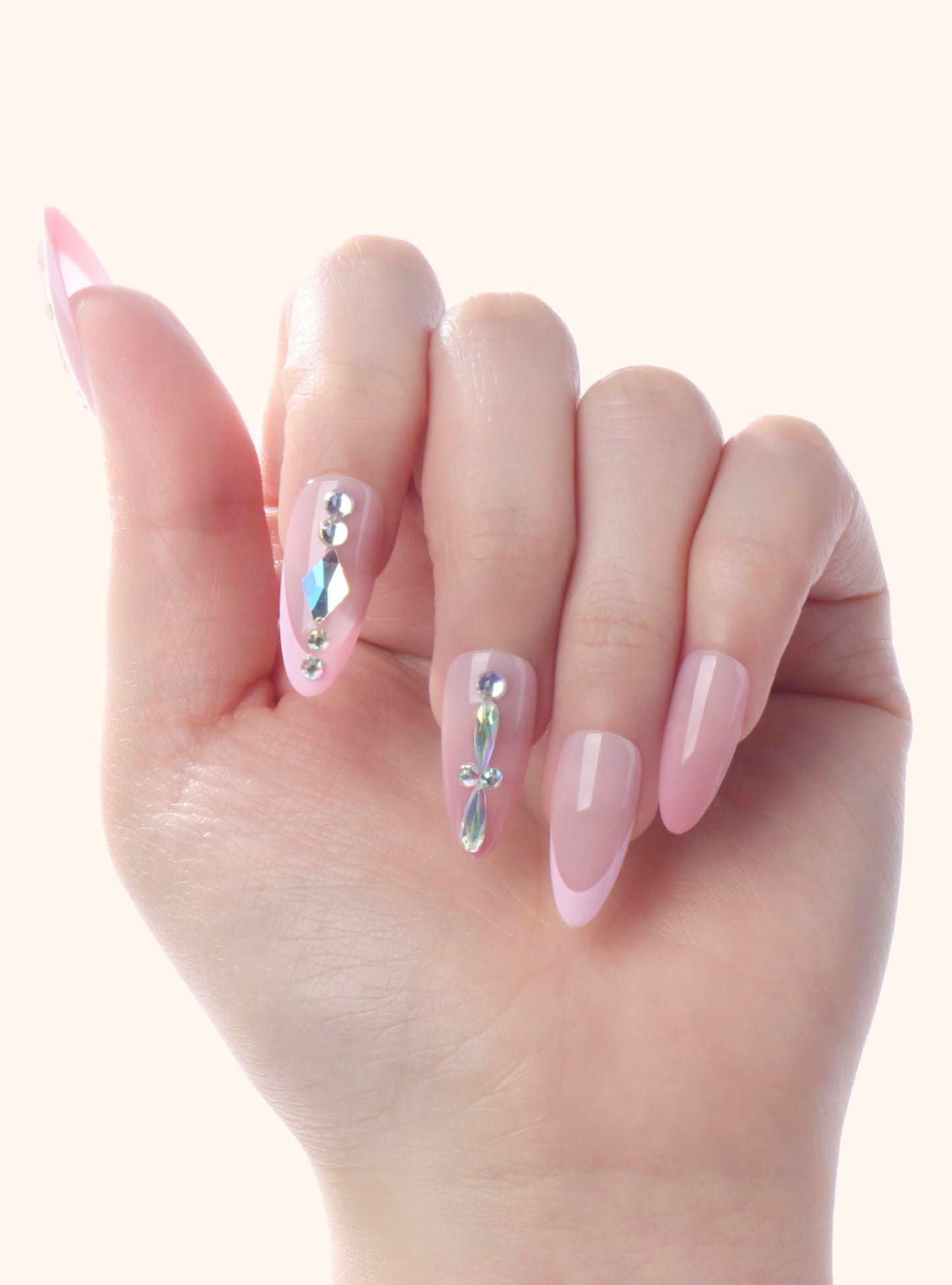 Glamify by Absolute New York Couture Press On Nails - Luxury Rhinestone & Charm Fake Nails, Glossy Reusable Salon Style Acrylic Nails Kit with Glue Beauty & Personal Care Absolute New York