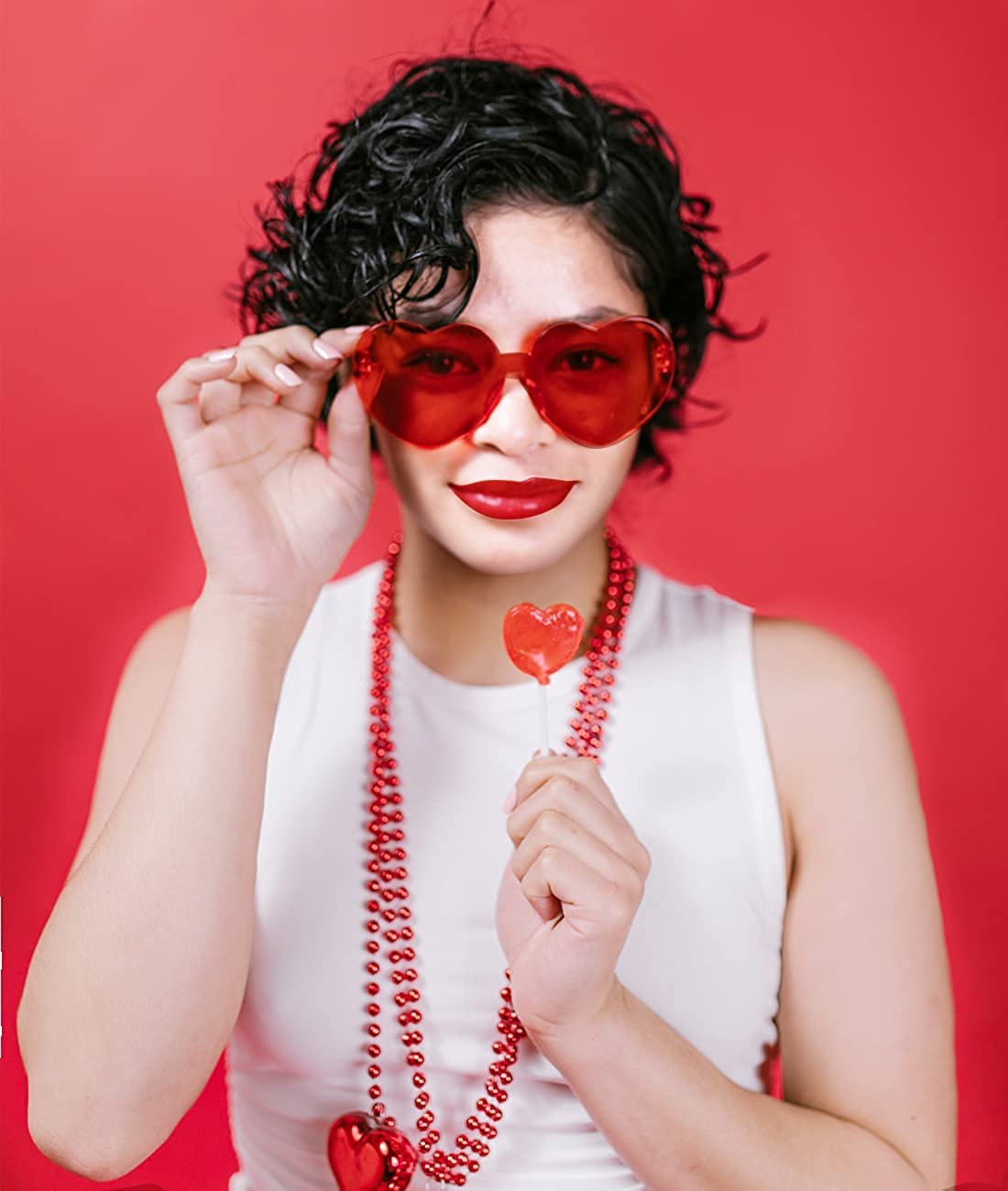 LIULIUBTY Heart Shaped Rimless Sunglasses,Jelly Fudge Series Bachelor Party Cool Sunglasses 8 Pack for Glasses Party Favors (Mixed Colors)