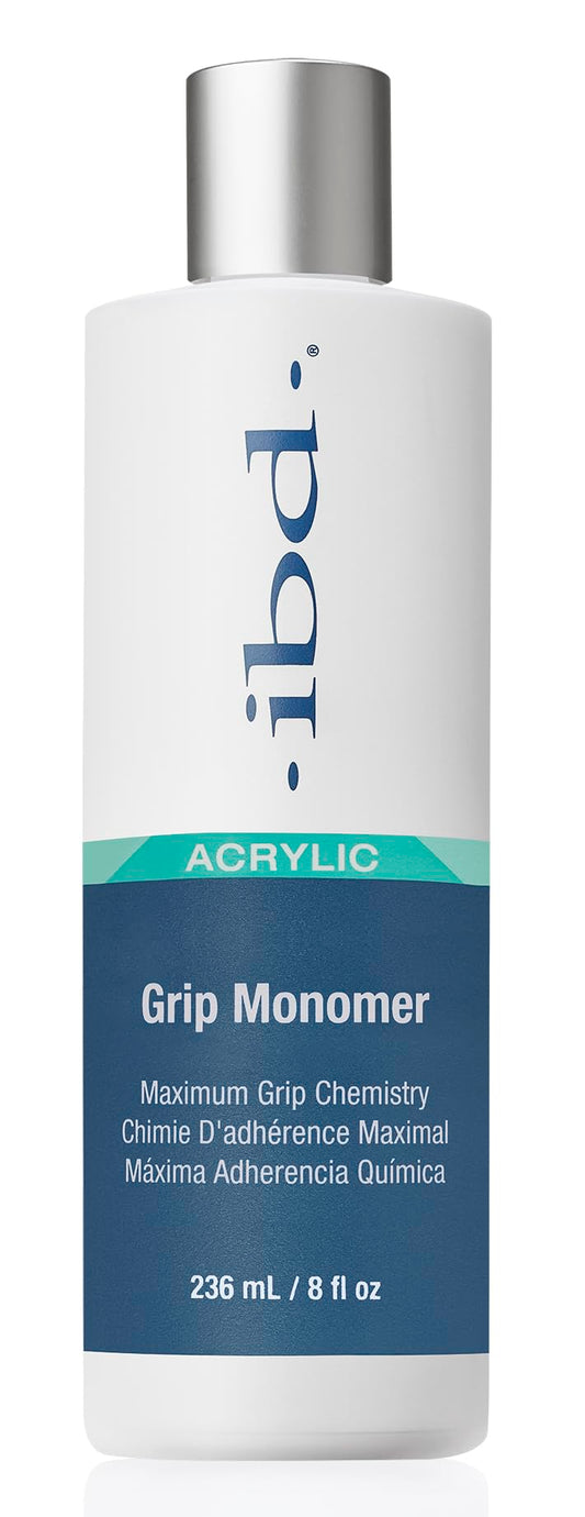 IBD Grip Monomer Acrylic Nail Liquid - Professional Maximum Adhesion Liquid for Nail Extensions Sculpting, Non-Yellowing, Low Odor Formula, Clear, 8 Beauty & Personal Care IBD