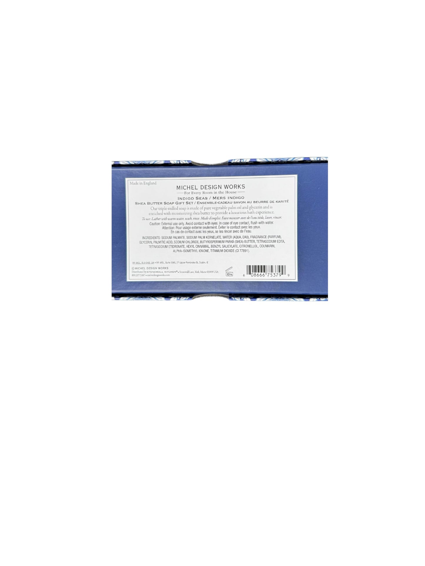 Michel Design Works Triple Shea Butter Soap Gift Set (3 Bars) (Indigo Seas)