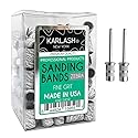 Karlash Professional Nail Sanding Bands Zebra Fine Grit File + Free 2 Mandrel (1 Pack)