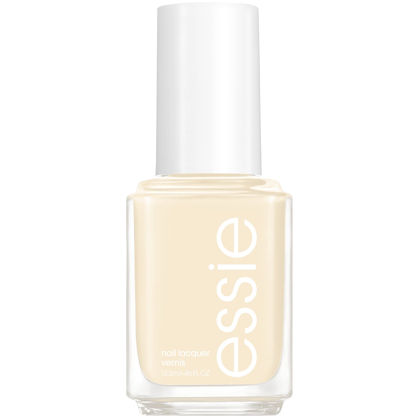 essie nail polish, limited edition spring 2022 collection, pastel yellow nail color with a cream finish, 8-free vegan formula, 0.46 fl oz