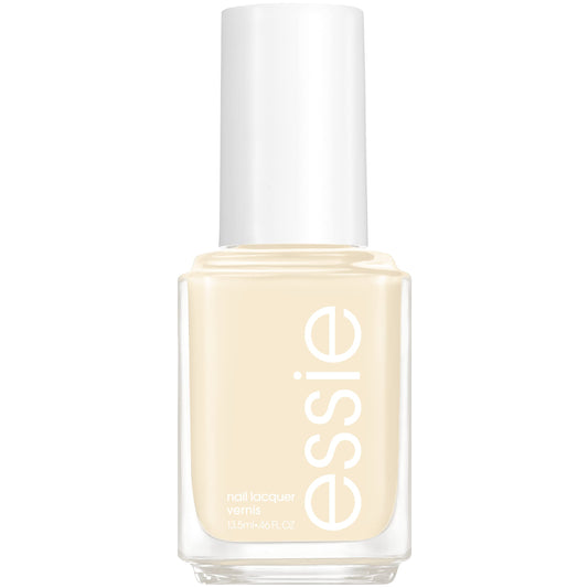 essie nail polish, limited edition spring 2022 collection, pastel yellow nail color with a cream finish, 8-free vegan formula, 0.46 fl oz
