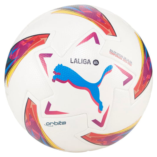 La Liga 1 FIFA Quality Pro Match Ball - Official Ball Used in Spanish Top Flight, Robust and Aerodynamic Play, Classic Puma Design (Puma White-Multi…