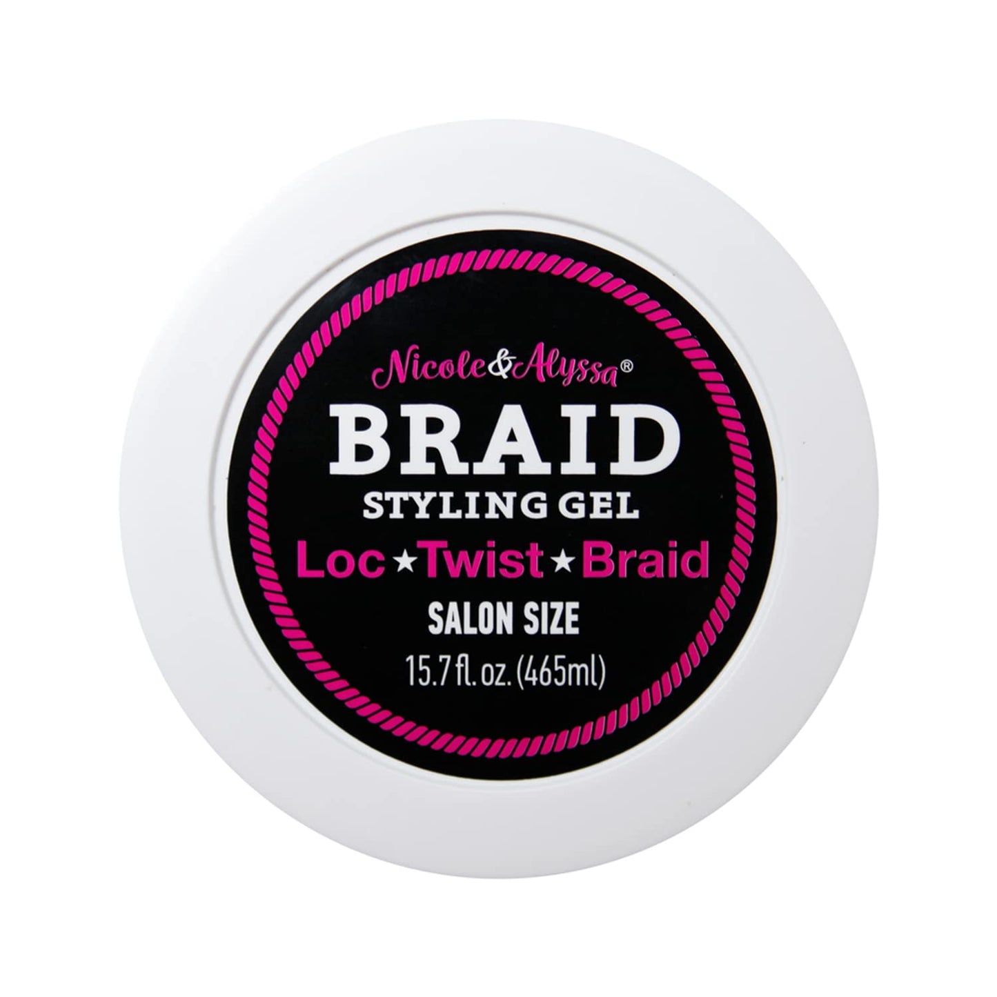 Nicole & Alyssa - Braiding Gel 15.7oz - No Flakes or Buildup, Perfect for Braids, Locs & Twists, Extra Hold, Frizz Control, Moisturizing Care