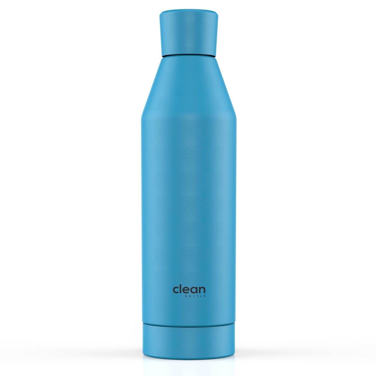 The Clean Hydration Co, Canteen 17, Easy to Clean Vacuum Insulated Stainless Steel Water Bottle with Removable Bottom Cap (Aqua)