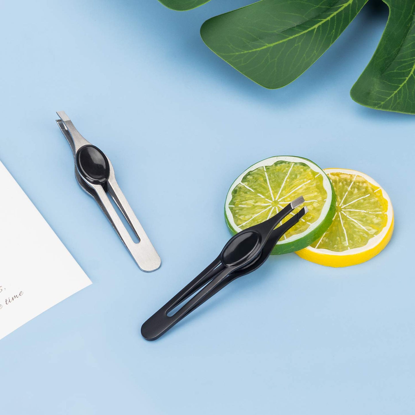 ANCIRS 4 Pack Tip Tweezers for Eyebrow, Non-Slip Grip Tip Tweezers, Professional Stainless Steel Precision Pointed Blackhead Splinter Removal Tool