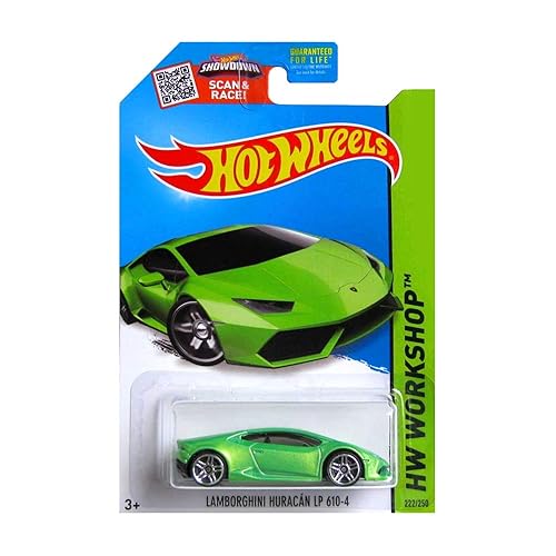 Hot Wheels, 2015 HW Workshop, Lamborghini Huracan LP 610-4 [Green] Die-Cast Vehicle #222/250, 1:64 Scale