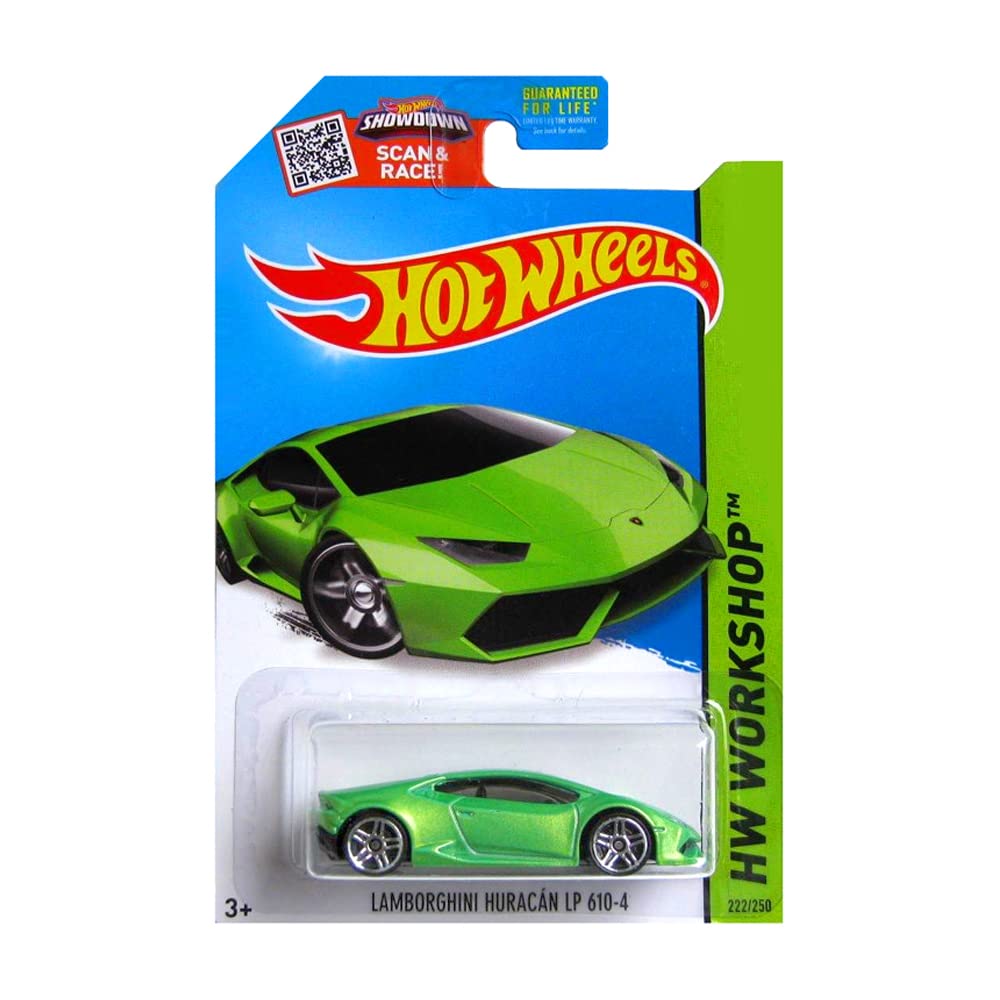 Hot Wheels, 2015 HW Workshop, Lamborghini Huracan LP 610-4 [Green] Die-Cast Vehicle #222/250, 1:64 Scale