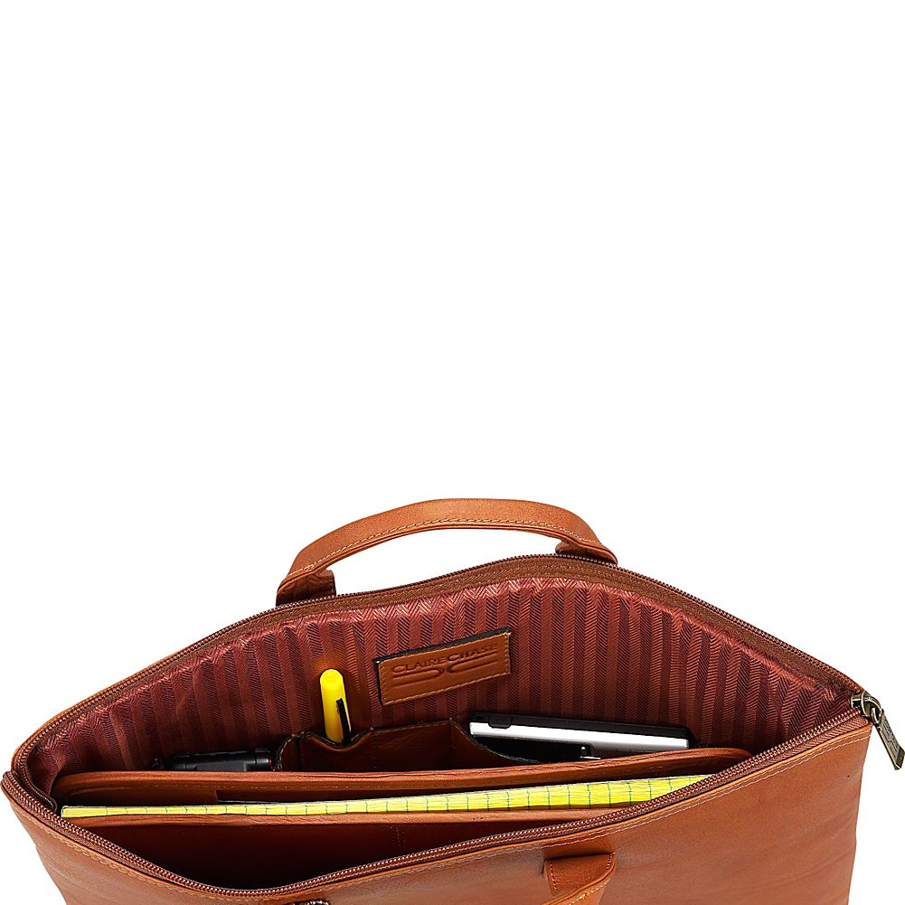 Claire Chase Folio with Handle, Saddle, One Size