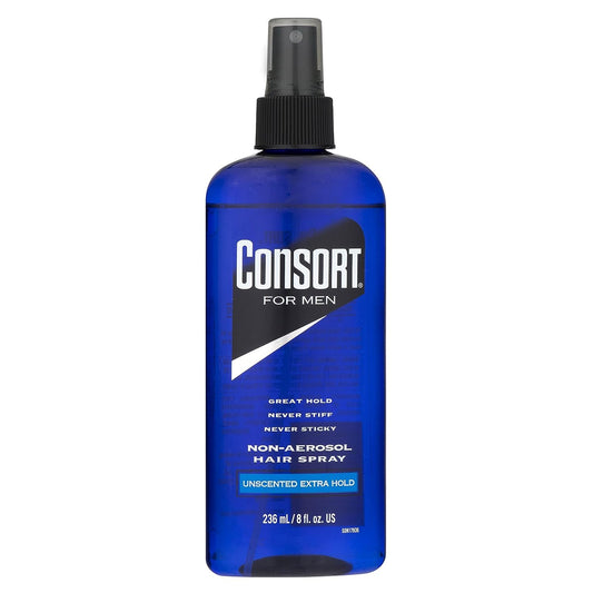 Consort Extra Hold Unscented Non-Aerosol Hairspray, 8 oz (Pack of 1)