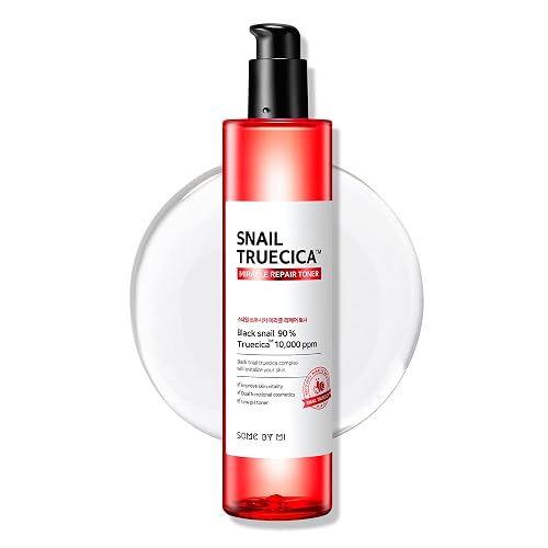 SOME BY MI Snail Truecica Miracle Repair Toner - 4.6Oz, 135ml - Made from Snail Mucin for Sensitive Skin - Daily Repair Face Toner with Skin Texture