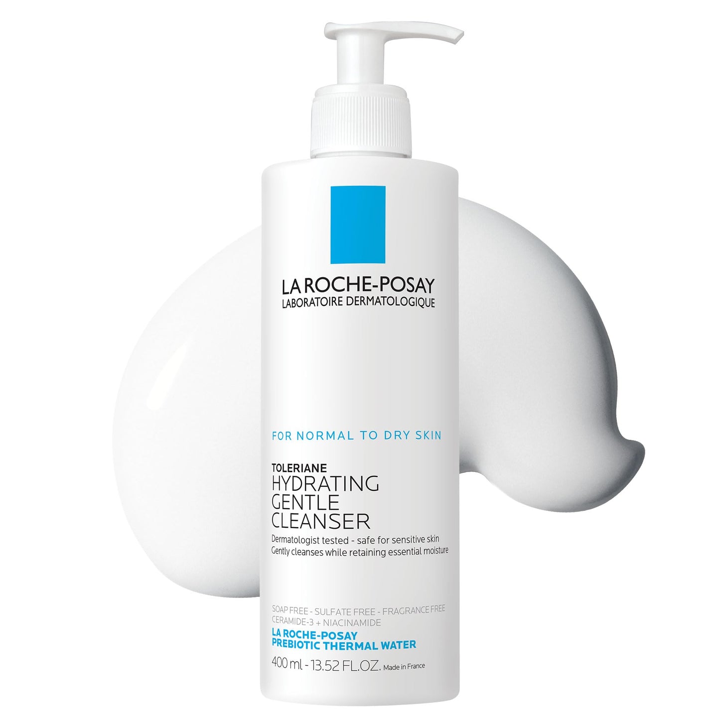 La Roche-Posay Toleriane Hydrating Gentle Face Cleanser, Daily Facial Cleanser with Niacinamide and Ceramides for Sensitive Skin, Moisturizing Face Beauty and Personal Care La Roche-Posay