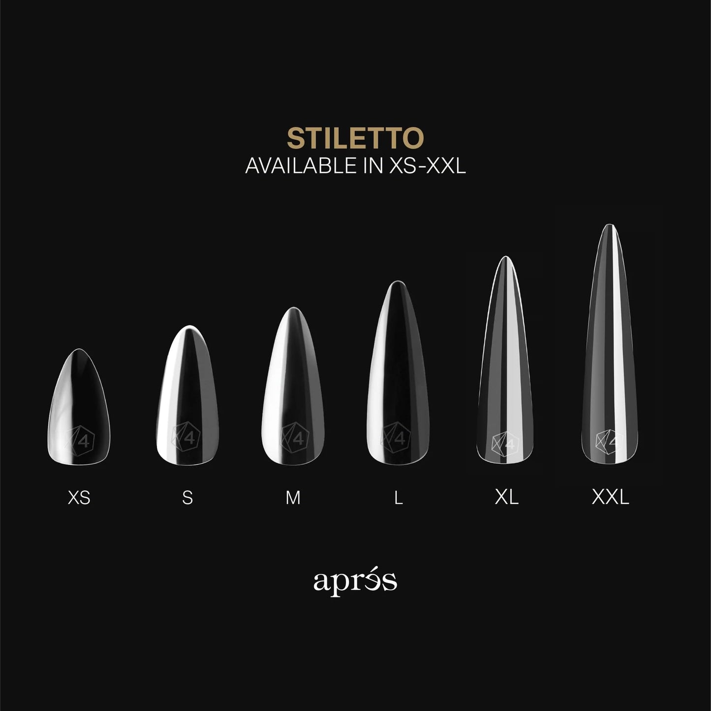 Apres Gel-X® Stiletto Box of Nail Tips | 280 Gel-X Tips, Soft Tips, 14 Sizes 00-9 | Half-sizes Included (Natural Stiletto Long, 280 Count) Beauty & Personal Care APRÉS