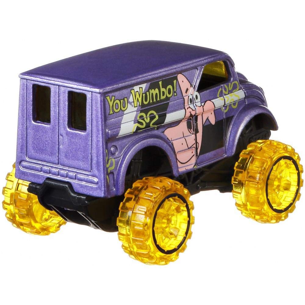Hot Wheels Spongebob Monster Dairy Delivery Truck, Purple, 1:64 Scale, Pull-Back Action, Unisex, Children
