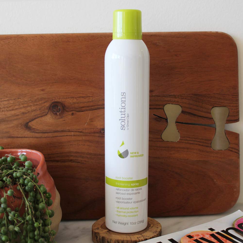 GREAT CLIPS Solutions Root Booster Thickening Spray, 10oz | Protects Against Humidity & Heat Damage | Adds Volume, Body & Lift | For Fine to Medium