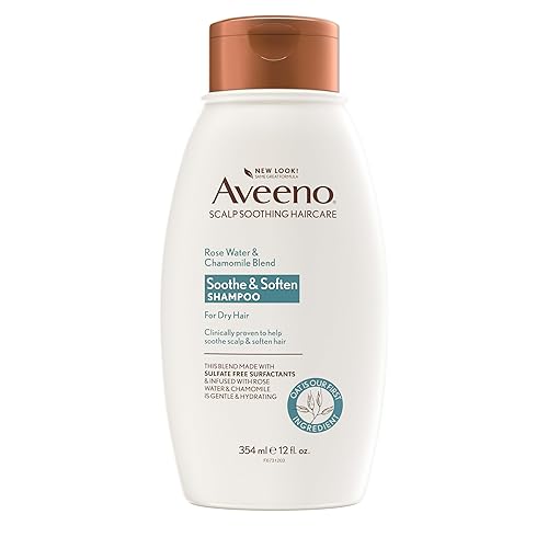 Aveeno Rose Water & Chamomile Shampoo for Dry Hair, Hydrating, 12 fl oz(Packaging May Vary)