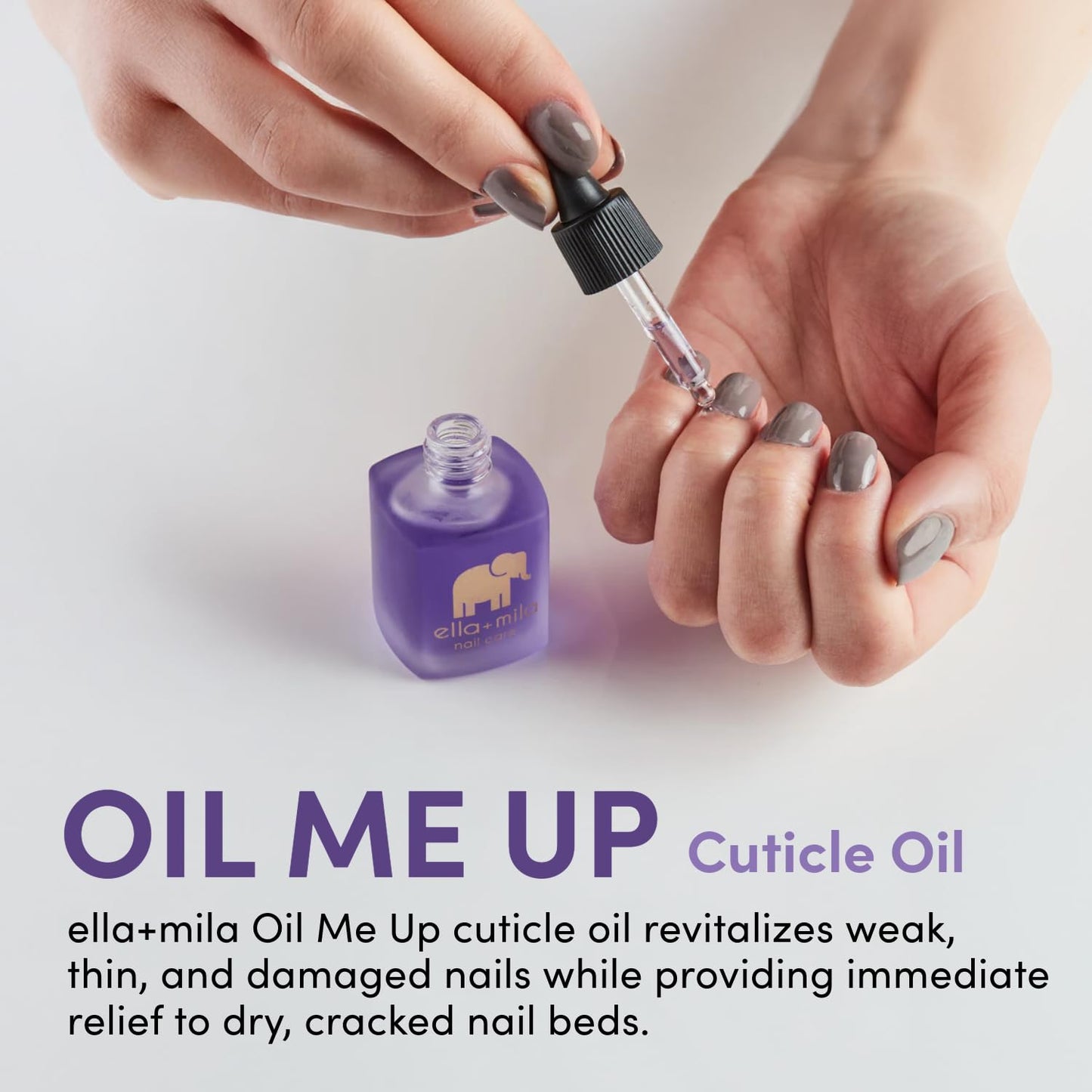 ella+mila Premium Cuticle Oil for Nail Growth - Fingernail Care Treatment with Lavender & Vitamin E - Strengthening Nail Oil for Damaged Fingernails